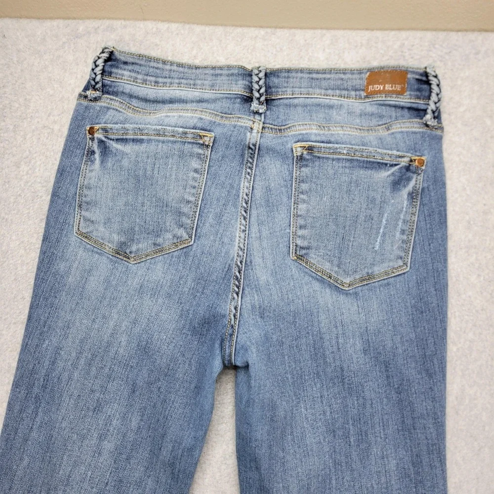 Judy‎ Blue Jeans Womens 9/29 Blue Med Wash Mid Rise Slim Bootcut Stretch Denim